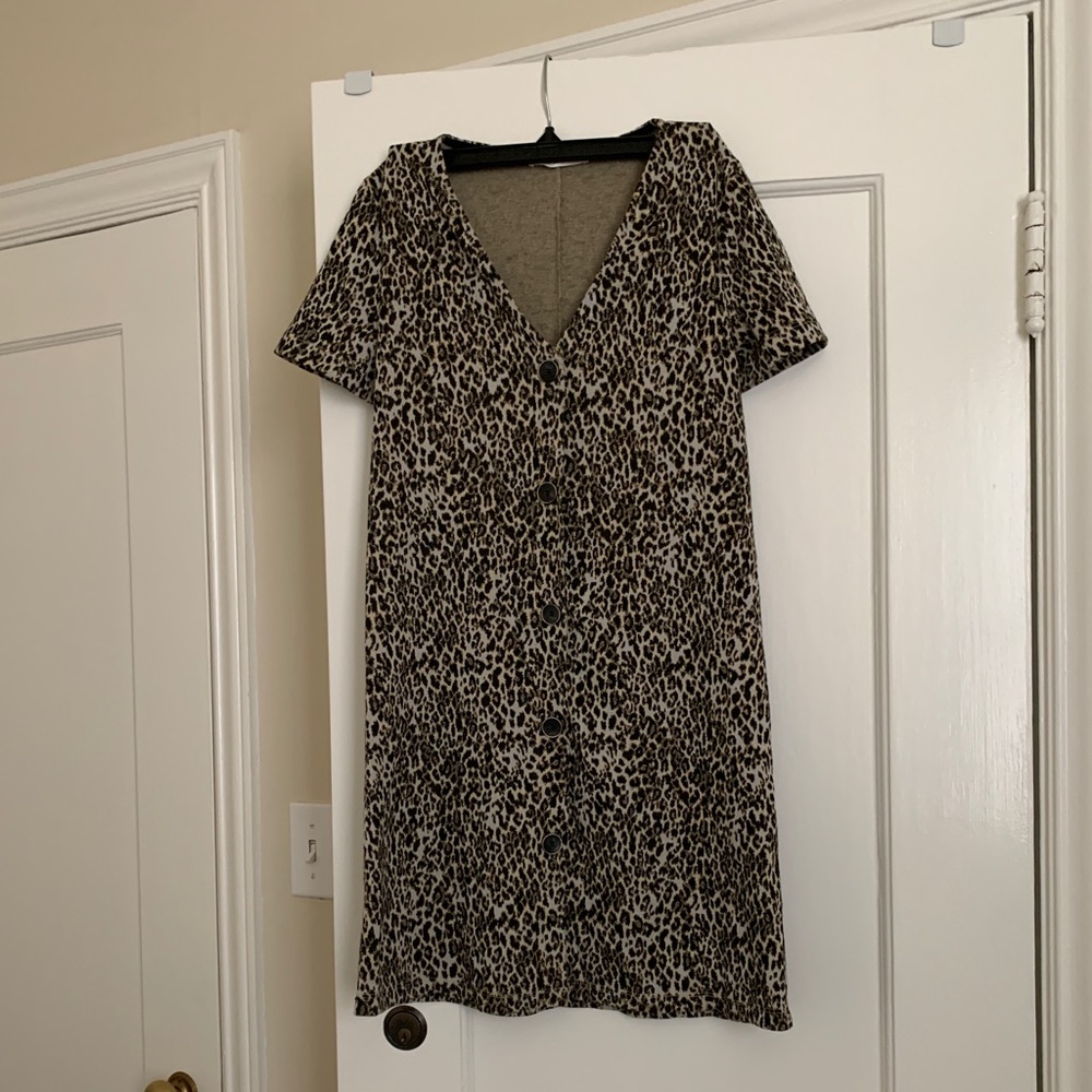 MNG Mango dress/sweater dress sz 2 animal print